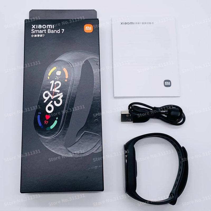 Kit Xiaomi Mi Band 7 ORIGINAL + Pulseira + Película Português