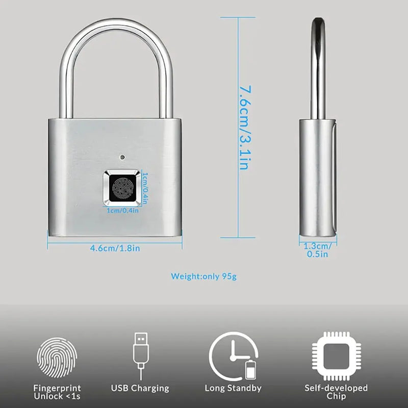 Cadeado inteligente -Carregamento USB