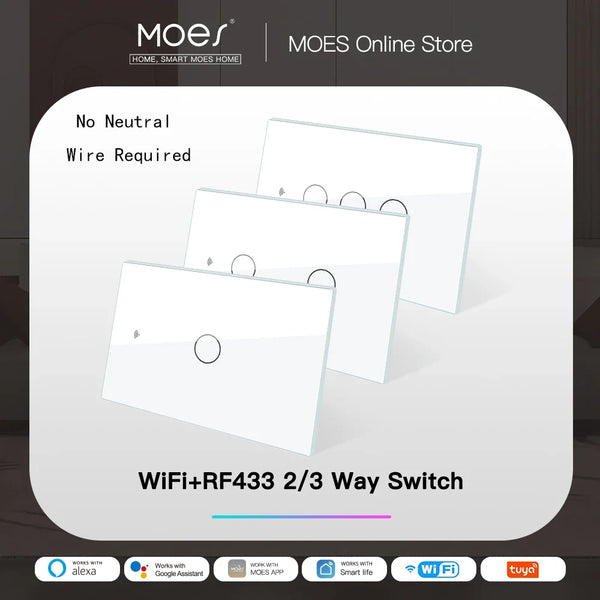 Interruptor de Luz WiFii Inteligente Funciona com Alexa, Google Home Bivolt