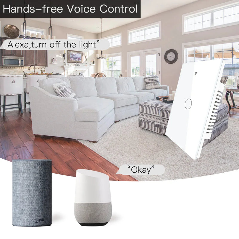 Interruptor de Luz WiFii Inteligente Funciona com Alexa, Google Home Bivolt