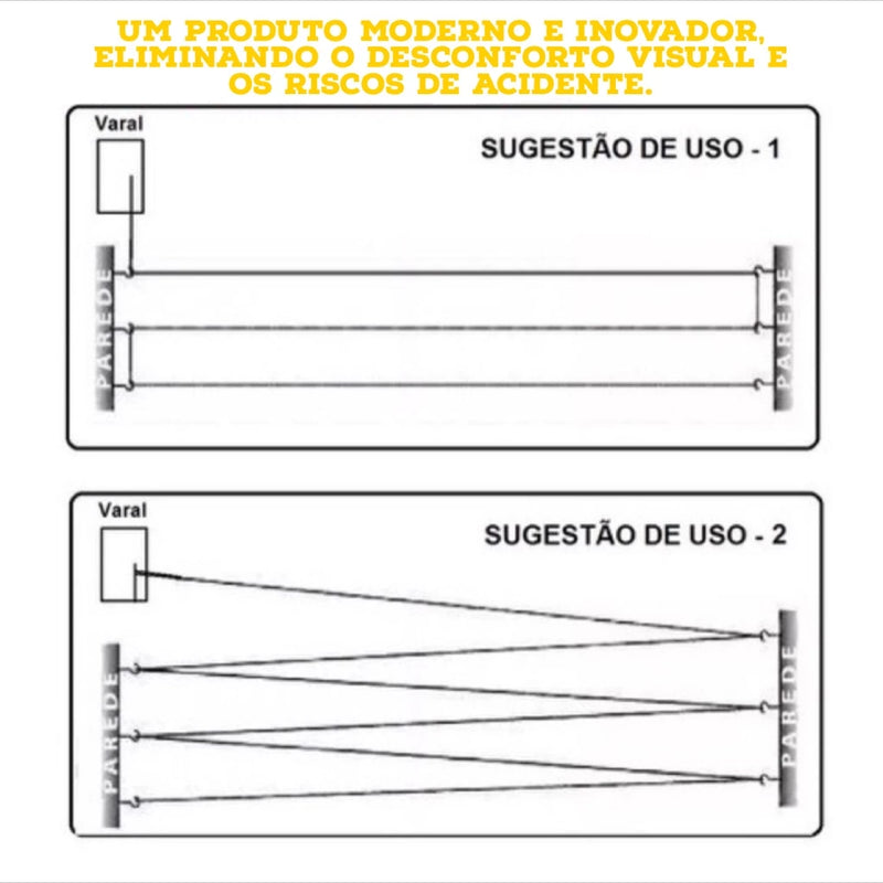 Varal Retrátil 30 ou 15m