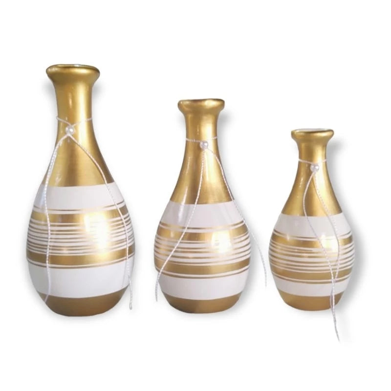 Trio de Vasos Decorativos