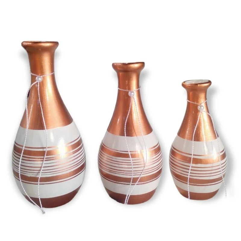 Trio de Vasos Decorativos