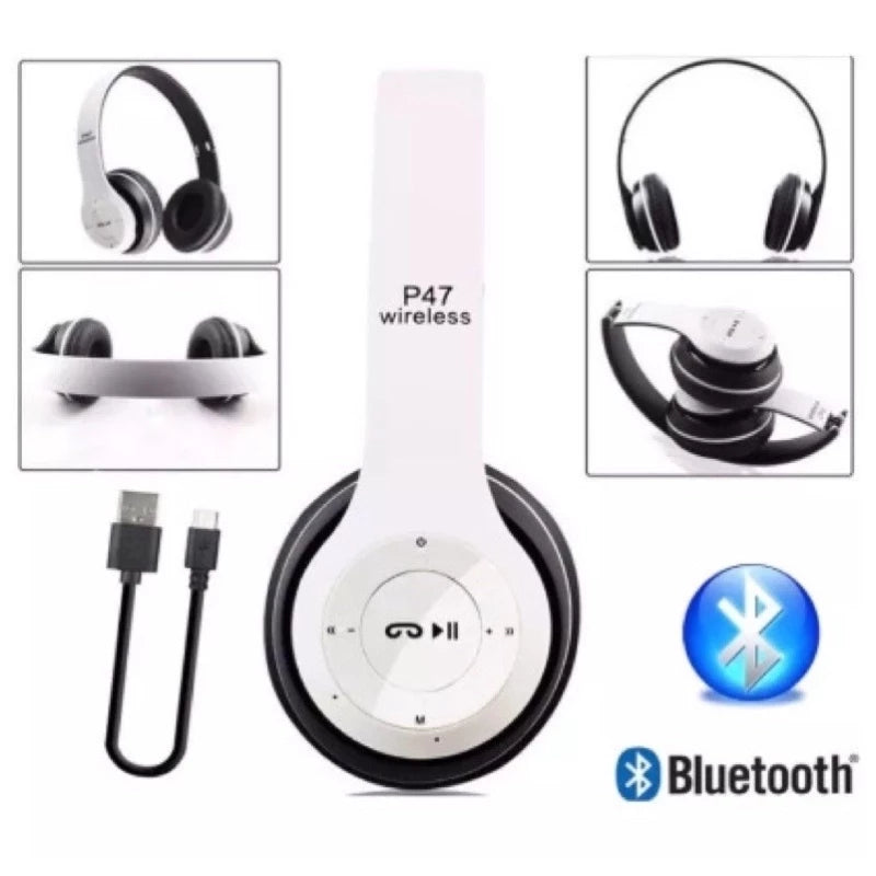 Headphone UltraBass Estéreo Redução de Ruídos Bluetooth 5.0 Universal