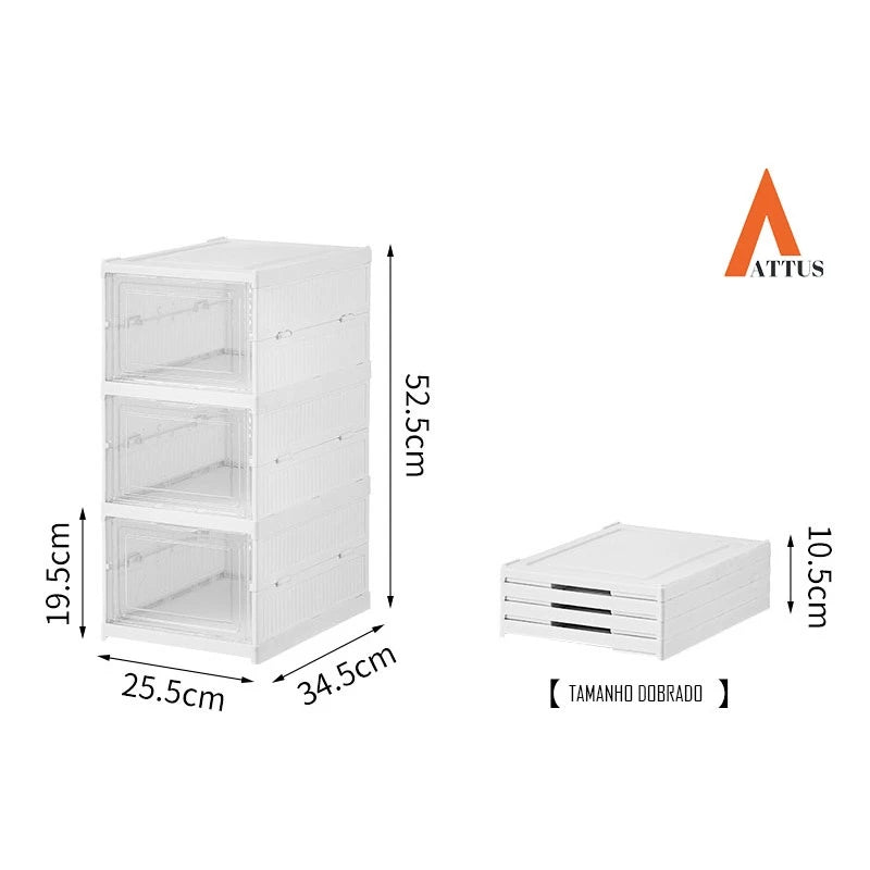 Sapateira Dobrável Transparentes Até 6 pares